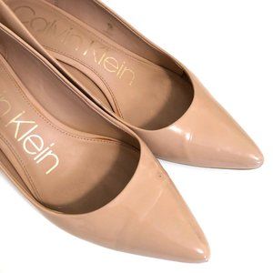 Calvin Klein nude patent pumps 👠 sz 7.5